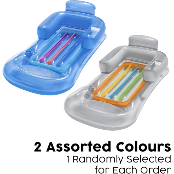 Bestway 43028 - Trendig designad loungestol, ergonomisk, plast, blandade färger, 1 st Transparent