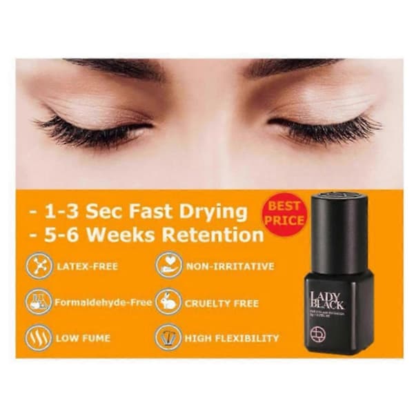 1-3X Lady Black Glue Eyelash Glue Extension Adhesive Sky Professional forlengelse 5ml 3pcs