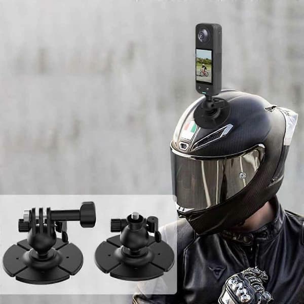 Kuleledd-klebefeste (1/4-skrue) kompatibelt med DJI Pocket 3 og Action 6/X5/X4, 360° roterbart 3M
