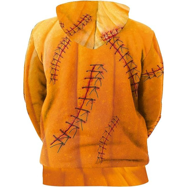 Herr långärmad huvtröja Halloween rolig besättning hals sweatshirt med känguruficka jul flerfärgad 3D-tryck tröja tröja（Storlek：M） Style06 M