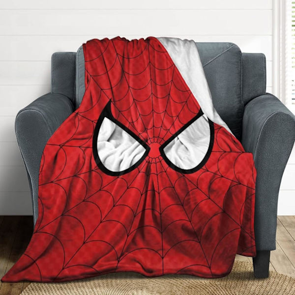 Superhelt Spider Cover Teppe 152,40 x 127,70 cm Myk Plysj Kast for Sofa Dreiebenk