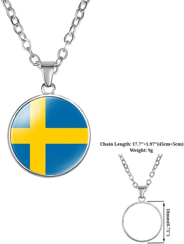 Sverige Landsflag Halskæde Legering Halskæde til Mænd Kvinder