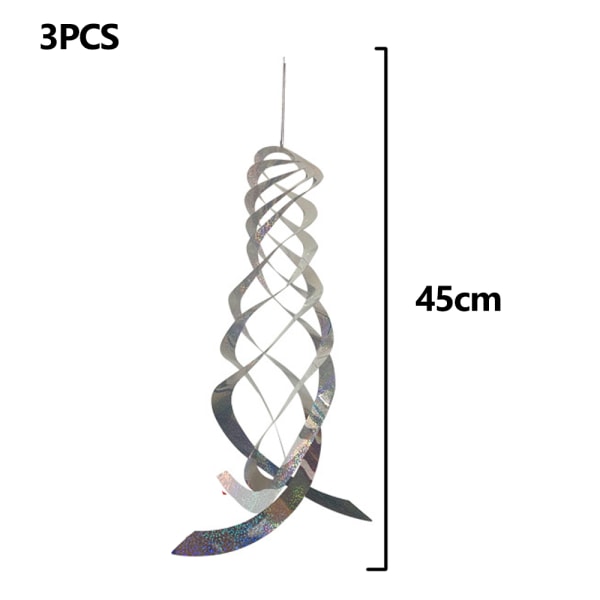 3/6 Pakke - Hengende Spiral Fugleskremsel - Fugleskremsel Tape Erstatning-Sølv