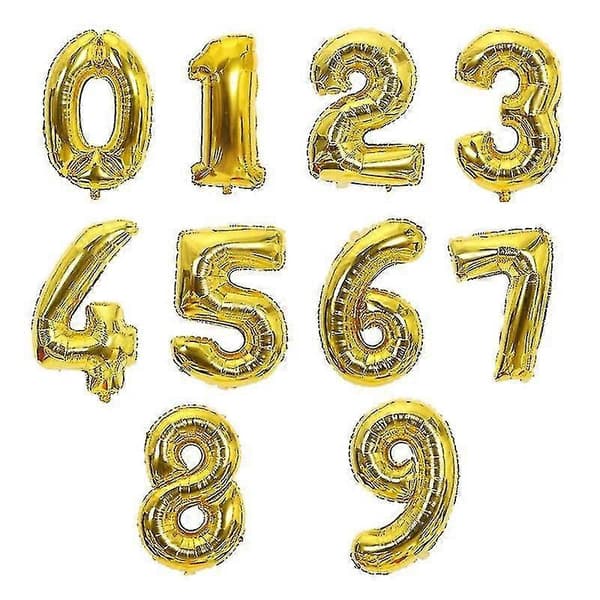 32 tuuman numeropallot juhlakoristeeksi, koko, väri2, kulta