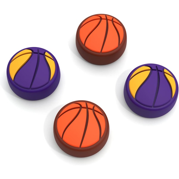 Tommelfingergrebshætter til Nintendo Switch, søde joystick-covers med 3D-mønster, blødt og sødt silikone analogt 4-delt sæt til Switch/OLED/Lite, basketball