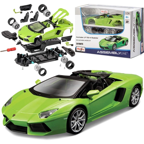 Maisto 1:24 Assembly Line Lamborghini Aventador LP-700 Roadster - Green