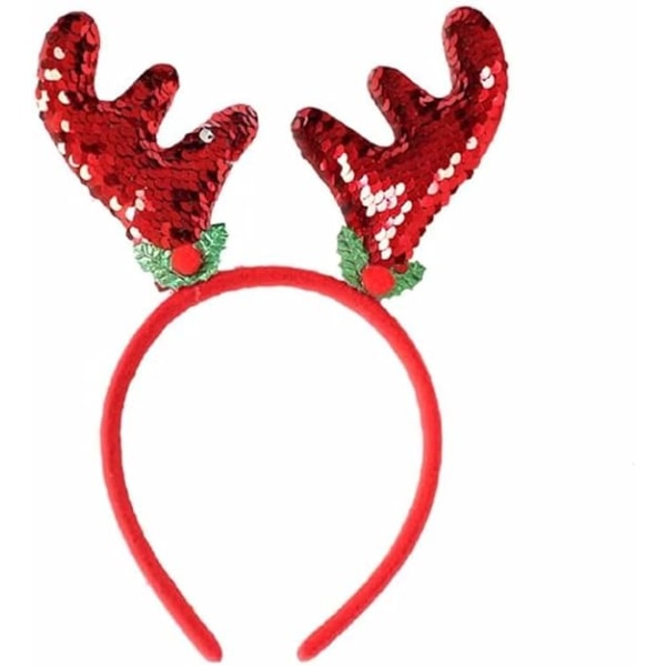 2 Pack Christmas Headbands Reindeer Antlers Headband Deer Antlers Hair Bands Xmas Holiday Headbands for Women