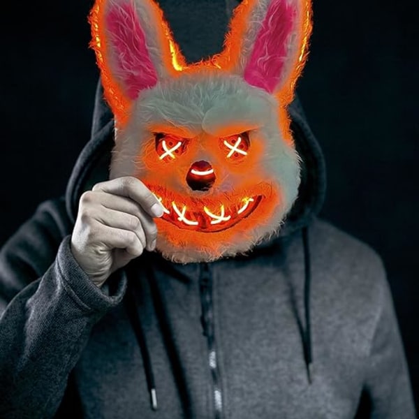 HalloHalloween Mask, Läskig Björnskrämmande Blodig Kanin Pälsmask, Skräckmask För Halloween Karneval Fest Kostym Cosplay Maskerad För Vuxna Barn