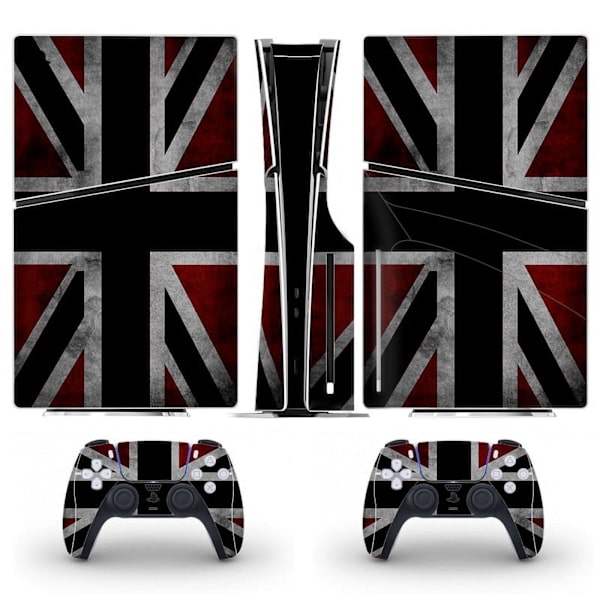 Playstation 5 Slim Ps5 Slim UK Skin Decal Och Controller Stickers Set, Reptålig (Disk01) Style04