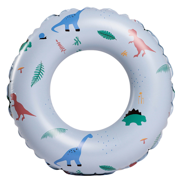 Oppblåsbar badering for barn, badering poolbøye, retrostripet PVC oppblåsbar bøye poolbøye Retro blue dinosaur Suitable for teenagers