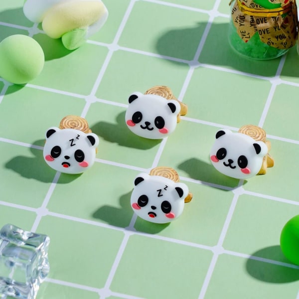 Tumgreppskåpor för Nintendo Switch, söta joystick-skydd med 3D-mönster, mjukt och bedårande silikonanalogt 4-delars kit för Switch/OLED/Lite, Panda