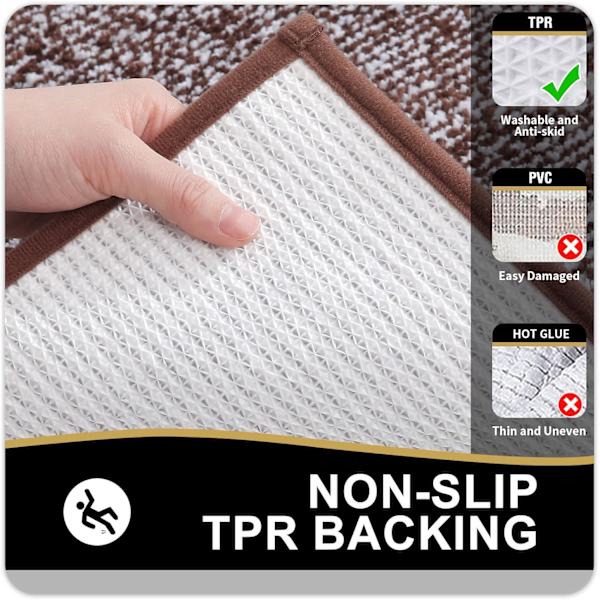 Badrumsmattor 24x16, Extra mjuka och absorberande mikrofiberbadmattor, halkfria, maskintvättbara, snabbtorkande lurviga badmattor, lämpliga