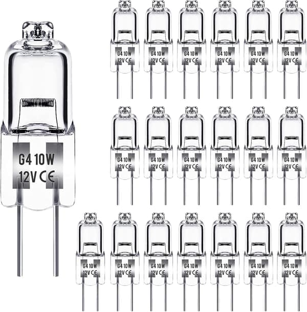 G4 12V Halogenlamper 10W 10W 12 pcs