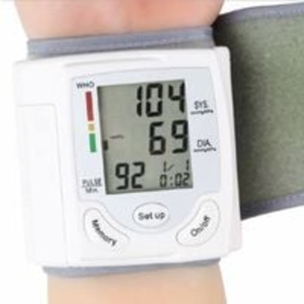 Håndledsblodtryksmonitor - Professionel smart blodtryksmonitor, automatisk registrering af højt blodtryk, registrering af uregelmæssig hjerterytme