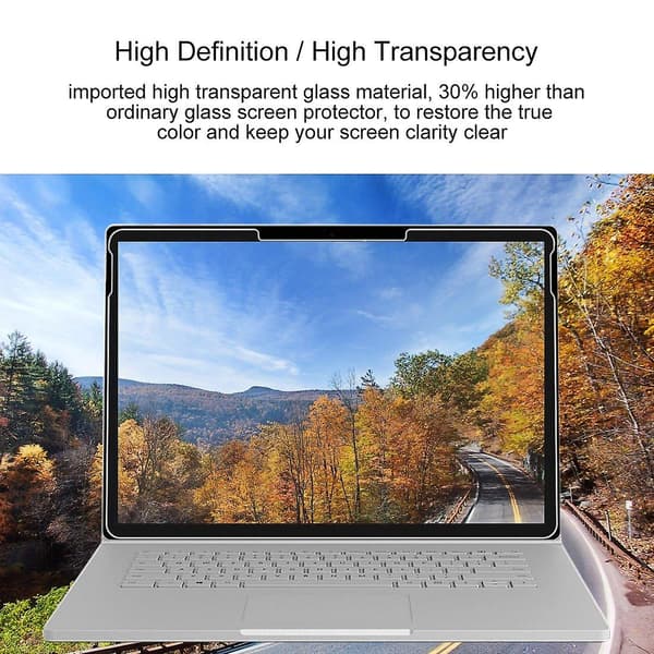 Herdet glassfilm for Microsoft Surface Book 2 15 tommer