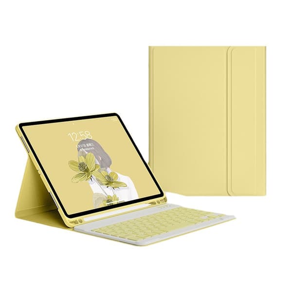 Keyboard Case for iPad 9th 8th 7th 10.2 inch 2021 2020 2019 Yellow Yellow