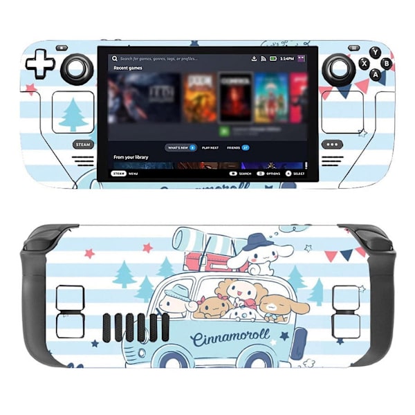 Steam Deck-klistermærker, søde klistermærker, klistermærker til spillekonsoller, klistermærker til hele kroppen, ridsefast og støvtæt (LCD-skærm, blå) Style03