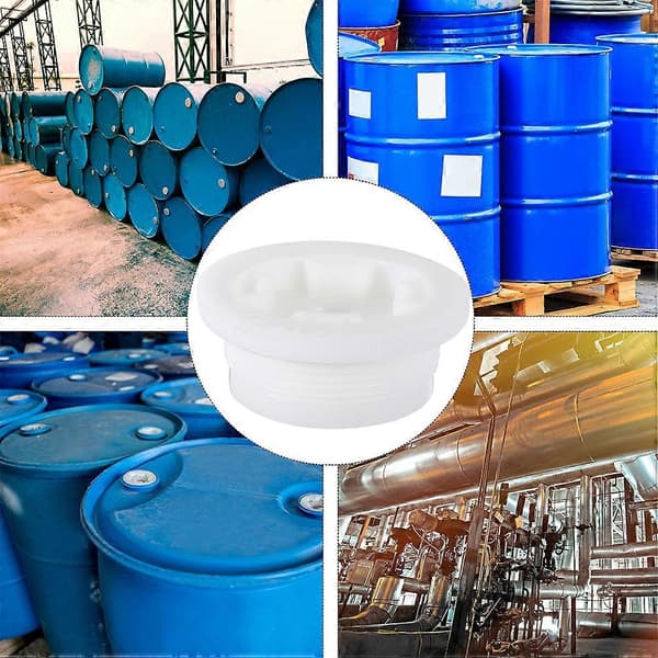 Fatlock Plastlock Gängade Tätningslock 12 st Plast Vita Fatlock