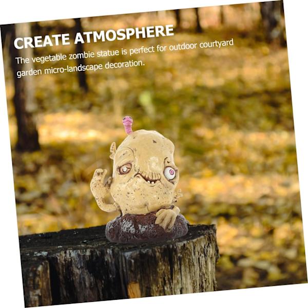 Halloween Dekorationer Halloween Stående Zombie Figur Dekoration Udendørs Statuer Resin Statuette Udendørs Statuer