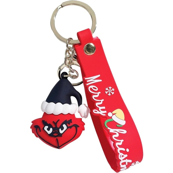 Christmas Keychain Gift for Kids - Keychain, Cute Cartoon Grinch Horse Car Keychain Pendant