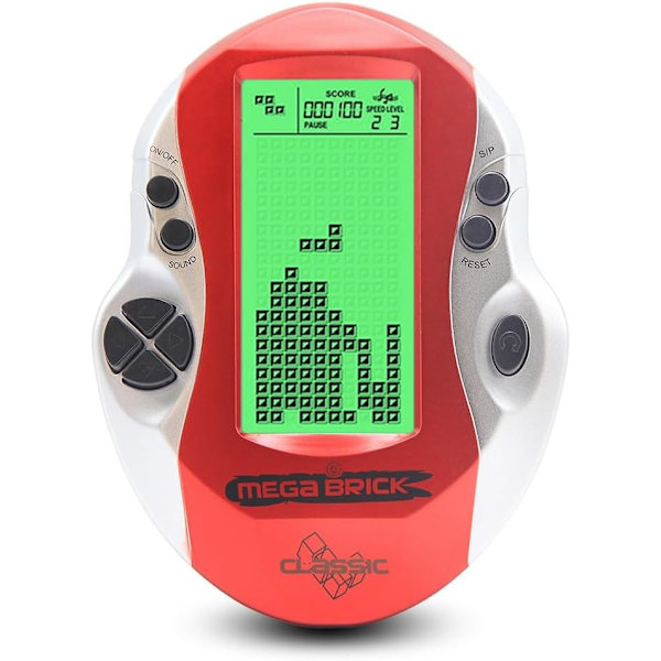 Børns elektroniske spil, uddannelsesmæssigt retro håndholdt bærbart spilkonsol legetøj børn / julegaver / feriegaver / fødselsdagsgaver Red