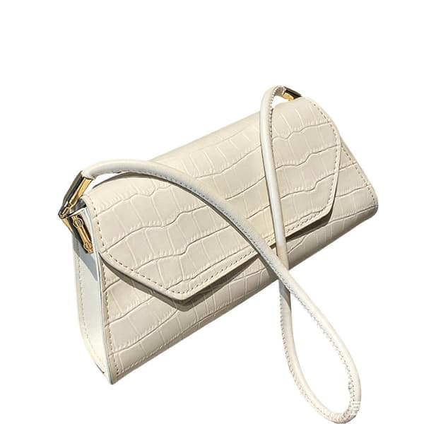 Retro Underarm Håndtaske – Holdbar Hardware – til Afslappet & Korte Ture White
