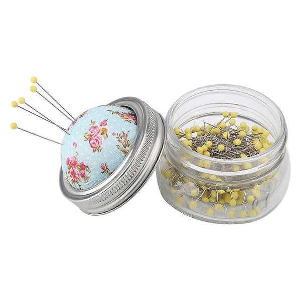 Synålepude Glasflaske Rund Perle Store Hovednåleholder DIY Sysæt