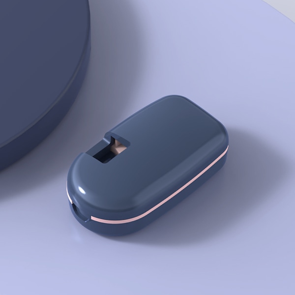 Tablettskärare för små eller stora piller, bärbar pillerdelare och tablettskärare, V-skuren med slipning, automatisk pillerutdragare Blue