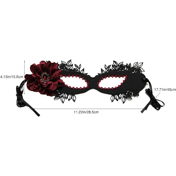 Halloween Svart Maske for Kvinner Edderkopp Halv Ansikt Kostyme Maske Fancy Dress Øyemaske Slør for Jul Halloween Cosplay Fest Jenter Kvinner