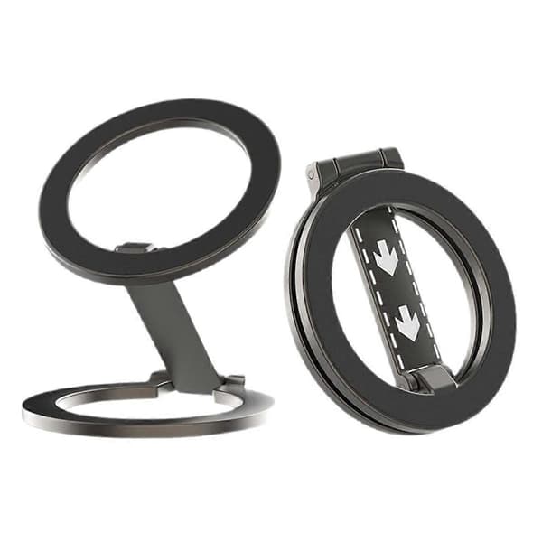 Dobbeltsidet magnetisk MagSafe-ring med stativ — kompatibel med iPhone 12 og nyere