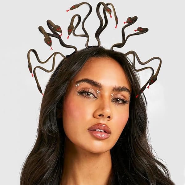 Medusa Ormhuvud Diadem Gresk Gudinne Hårbånd Maskerade Hodeplagg Halloween Cosplay Karneval Festtilbehør for Kvinner Jenter