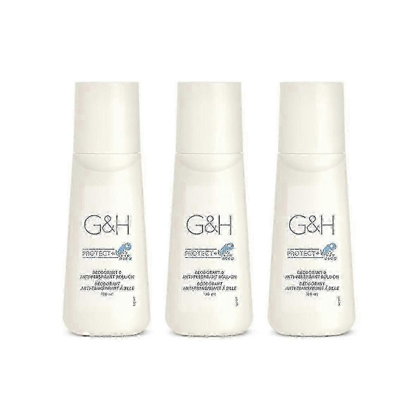 X 3 Flaskor Gh Protect+ Deodorant Antiperspirant Roll-on Storlek 100 Ml.