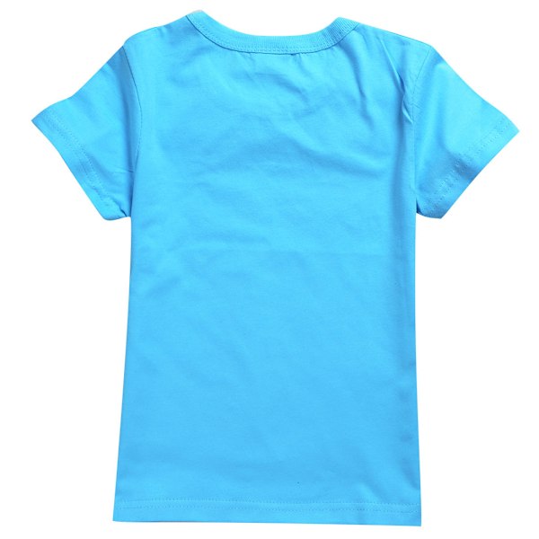 Sprunki T-shirt för pojkar barn Sprunki skjorta för fans presentfigur tryckta småbarn t-tröjor Sprunki Merch Studenttoppar Light blue 110cm