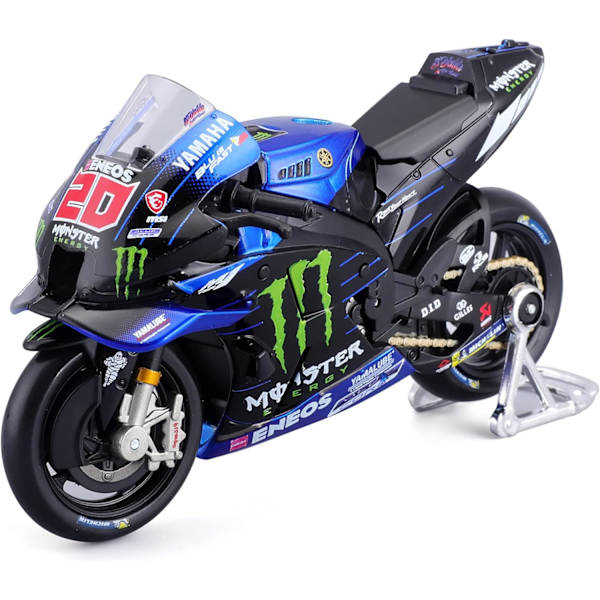 1/18 MOTO GP RACING - Yamaha Factory #20 Fabio Quartararo - UUSI FA 2022 - Miniatyyriauto lapsille - Skaalamalli