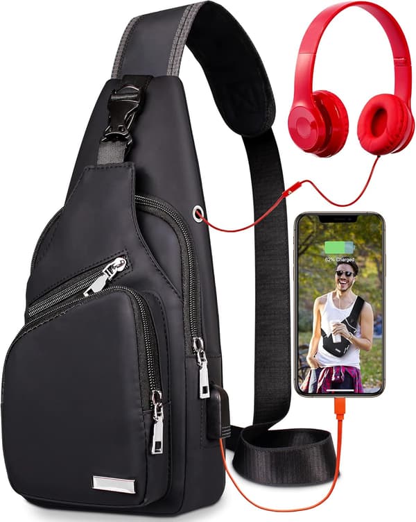 Waterproof Sling Bag Crossbody Backpack for Men Women Sling