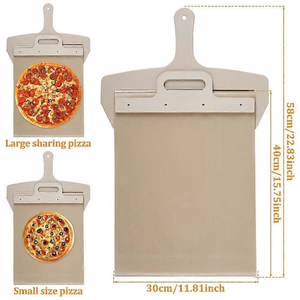 Non-Stick Pizzaspade, Glidande Pizzaspade med Degbricka, Glidplatta för Hemmakök Ugn Bakning