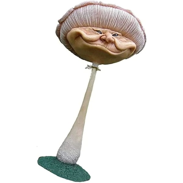 Soppheksestatuer, 10 cm/3,9 tommer harpiks miniatyr glade soppfigurer, bestemor landskapsskulptur, hagepynt for hagedekorasjon