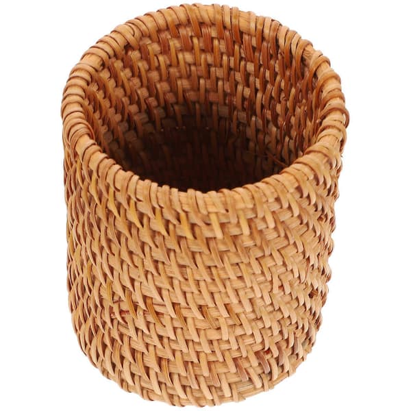 Rattan blyantholder papirvarerholder til opbevaring