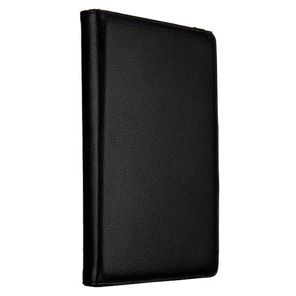 Skinnveske med roterbart stativ svart, iPad Mini/2/3