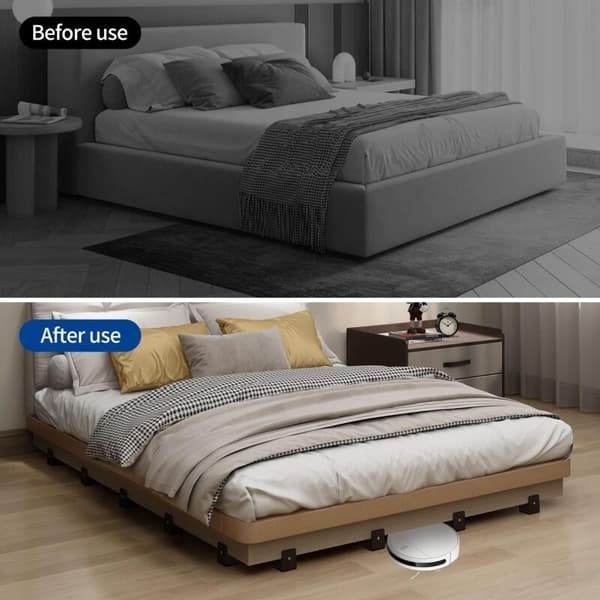 Adjustable Bed and Furniture Risers with Screw Clamp, 4 Pcs 5cm Adjustable Bed Risers, Heavy Duty Coffee Table-
