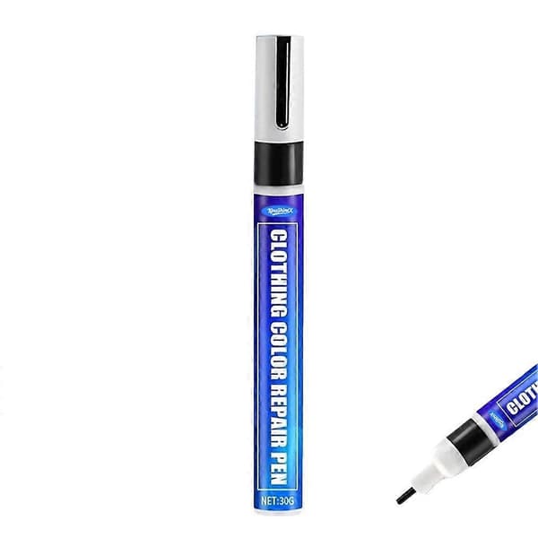 Klädfärgsreparationspenna - Svart tygfärg, 30 ml, blöder inte