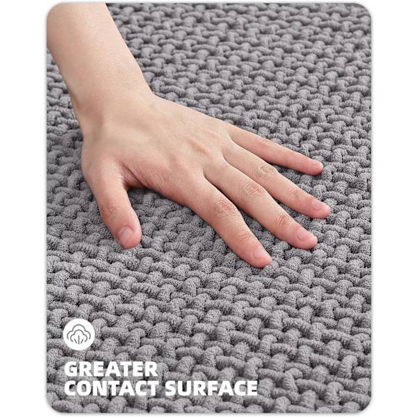 Chenille-kylpyhuonematto - Liukumaton, imukykyinen, nopeasti kuivuva, ohut, konepestävä - 16\"x24\" Pieni kylpymatto Matto Kylpyhuoneen lattialle