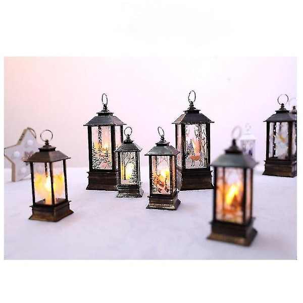 Julelykt Lysestake Lampe Nattlys Skrivebord Julepynt red Big