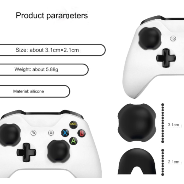 PS5/Xbox joystick stabilisator PS/PS4 spelkontroll joystick silikon stabilisator Xbox stabilitetsskydd, 1 par, blå Blue