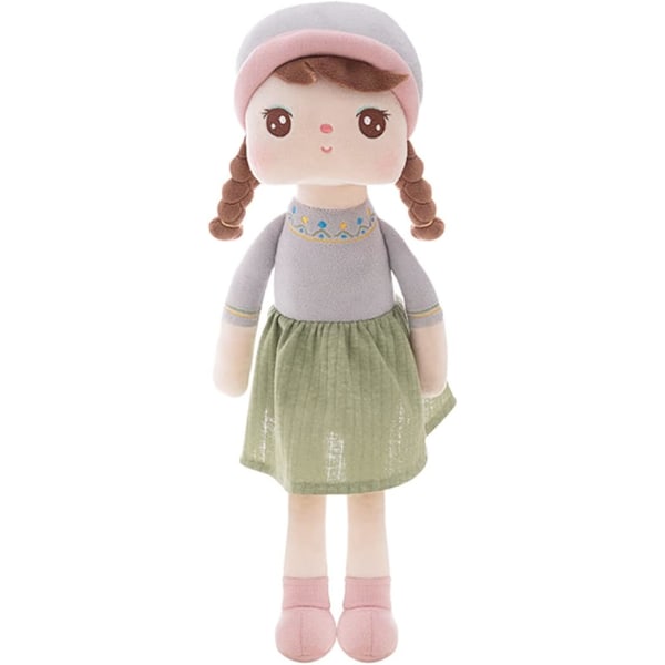 16" Exclusive New MeToo Princess Doll, Cute Pigtail-Girl with a Hat Plush Doll, Soft Dolls Baby Doll Girl Gifts