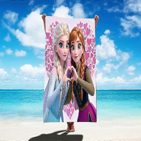 Frozen-painettu rantapyyhe Prinsessa Elsa -pyyhe Uimapyhe 25-26 AL221014482 Microfiber 75*150