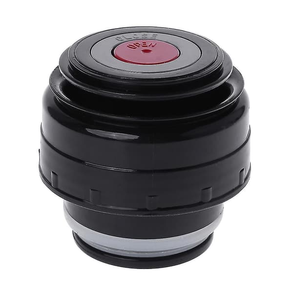 5.2-7.5 cm Thermos Flask Stopper Easy to Use and Clean Portable Universal Mug 5.2cm- Black dark Grey