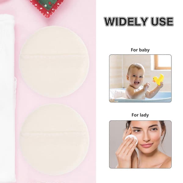 Pudderpuff Myk Velour Kroppspudder for Sminkebruk 24 stk