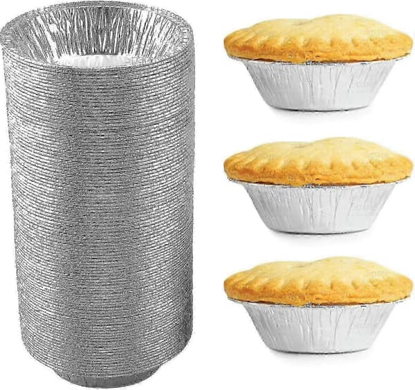 Pajformar i aluminiumfolie 5 tum engångs för matförvaring - 120-pack
