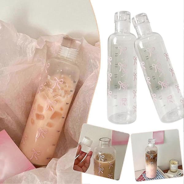 500 ml Vattenflaska med rosettmönster, stor kapacitet, plast, tidsskala
